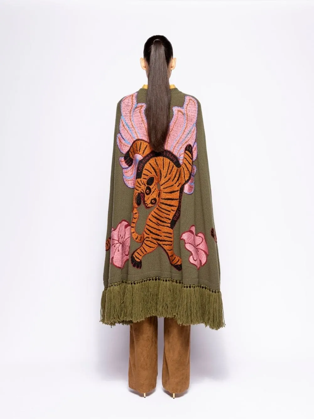 Saphire Duffel Bag Embroidered Knitted Cape sold by Fashion Clinic product image thumbnail 3