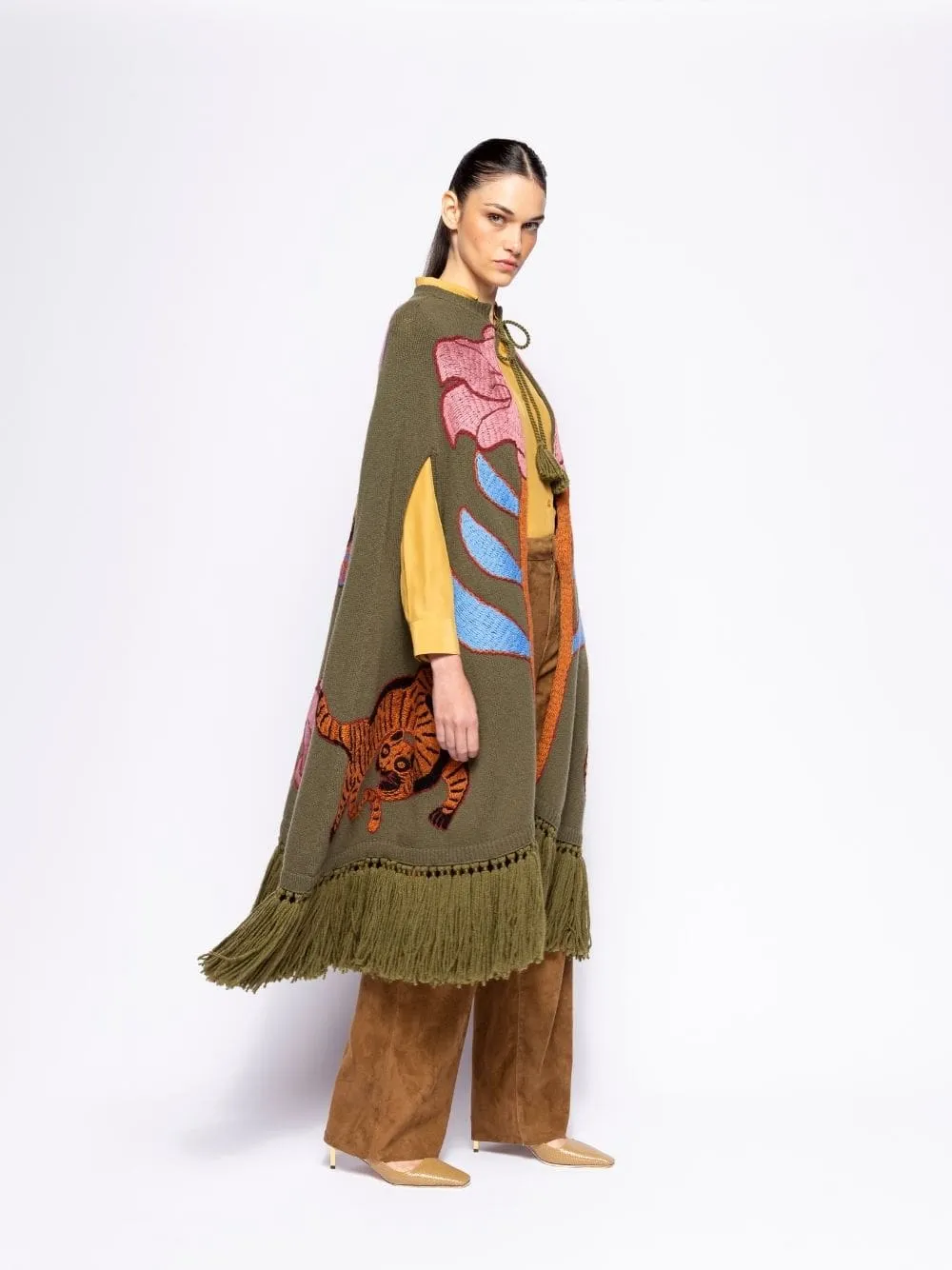 Saphire Duffel Bag Embroidered Knitted Cape sold by Fashion Clinic product image thumbnail 5