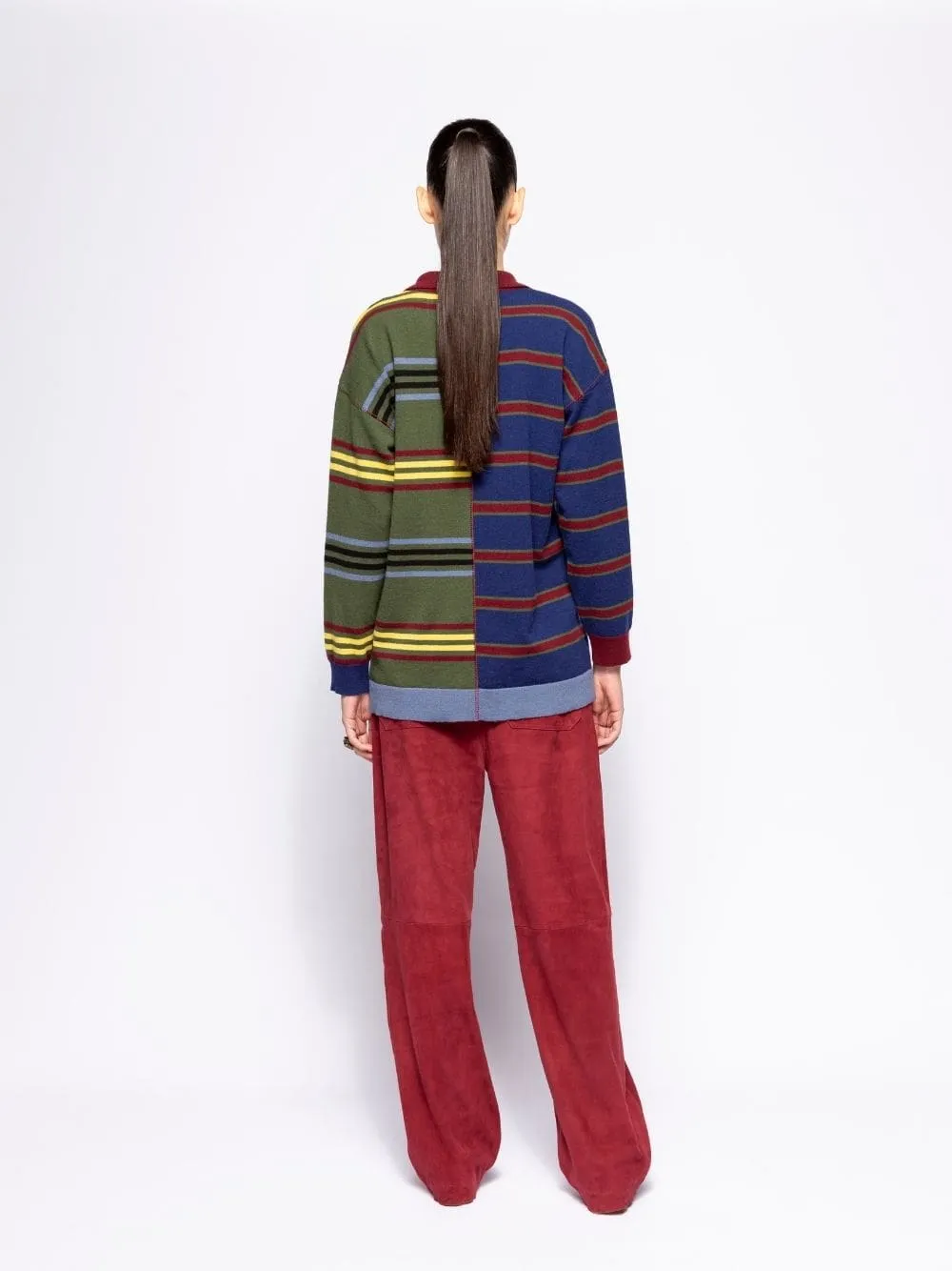 Magdalene Multicolour Striped Embroidered Knitted Top sold by Fashion Clinic product image thumbnail 4