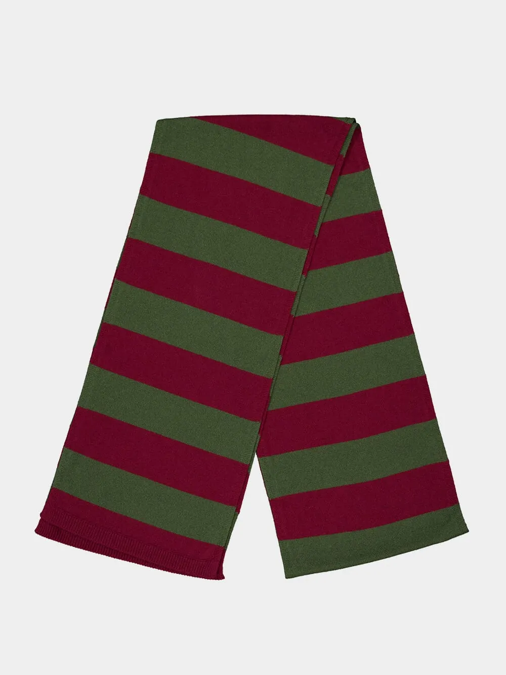 Lucca Cabernet and Duffel Bag Stripes Knitted Scarf sold by Fashion Clinic