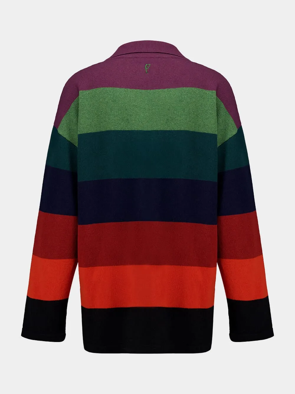 Jane Multicoloured Stripes Knitted V-Neck Top sold by Fashion Clinic product image thumbnail 4