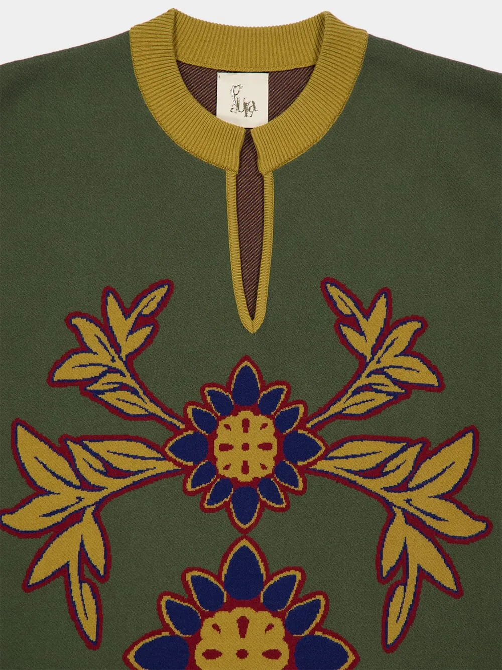 Jade Duffel Bag Jacquard Sweater with Fringes sold by Fashion Clinic product image thumbnail 5