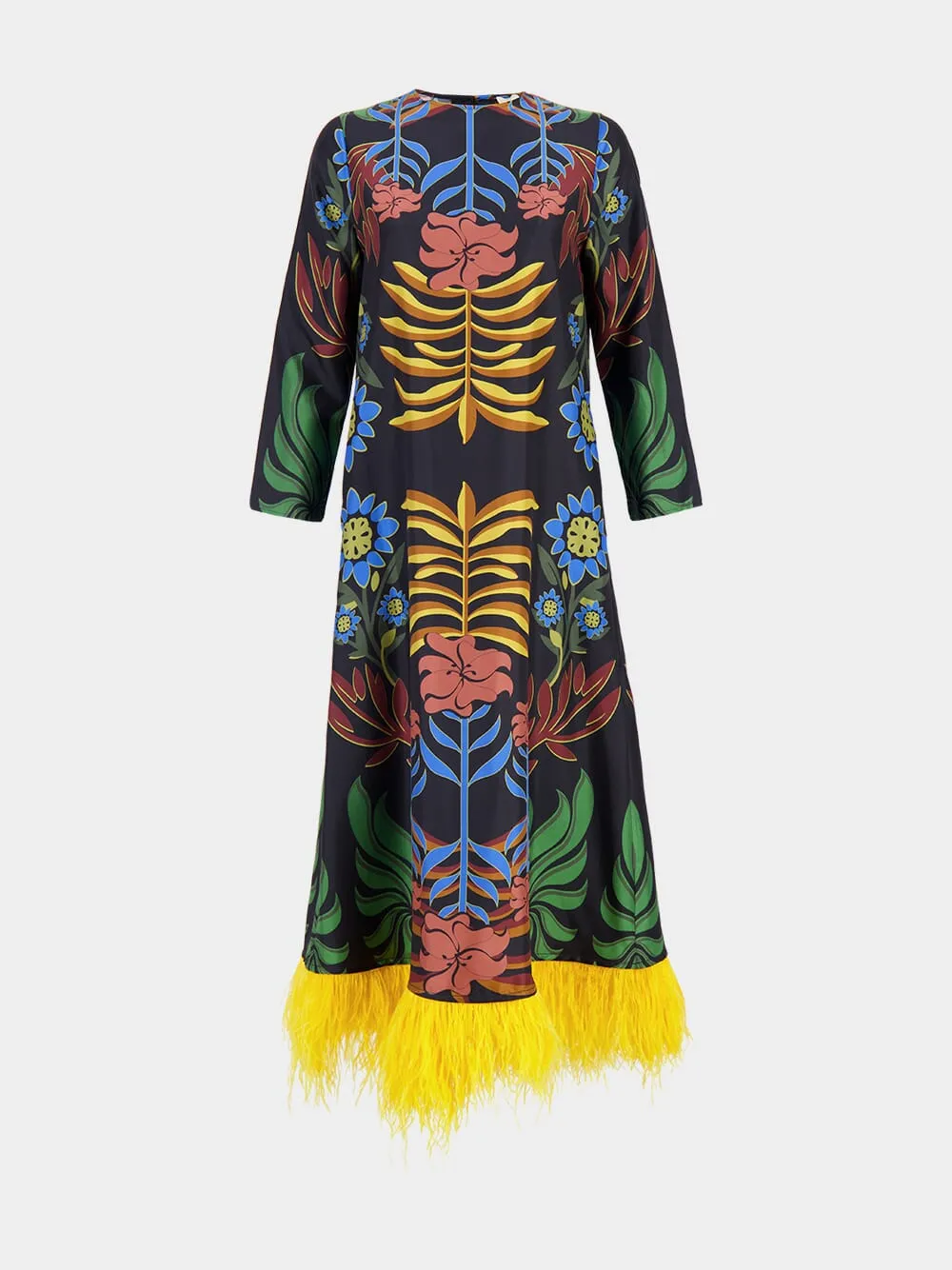 Grayf Visual Garden Print Printed Dress with Feathers sold by Fashion Clinic product image thumbnail 2