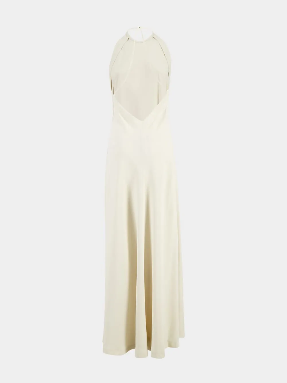 Cynane Ivory Halter Neck Maxi Dress sold by Fashion Clinic product image thumbnail 2