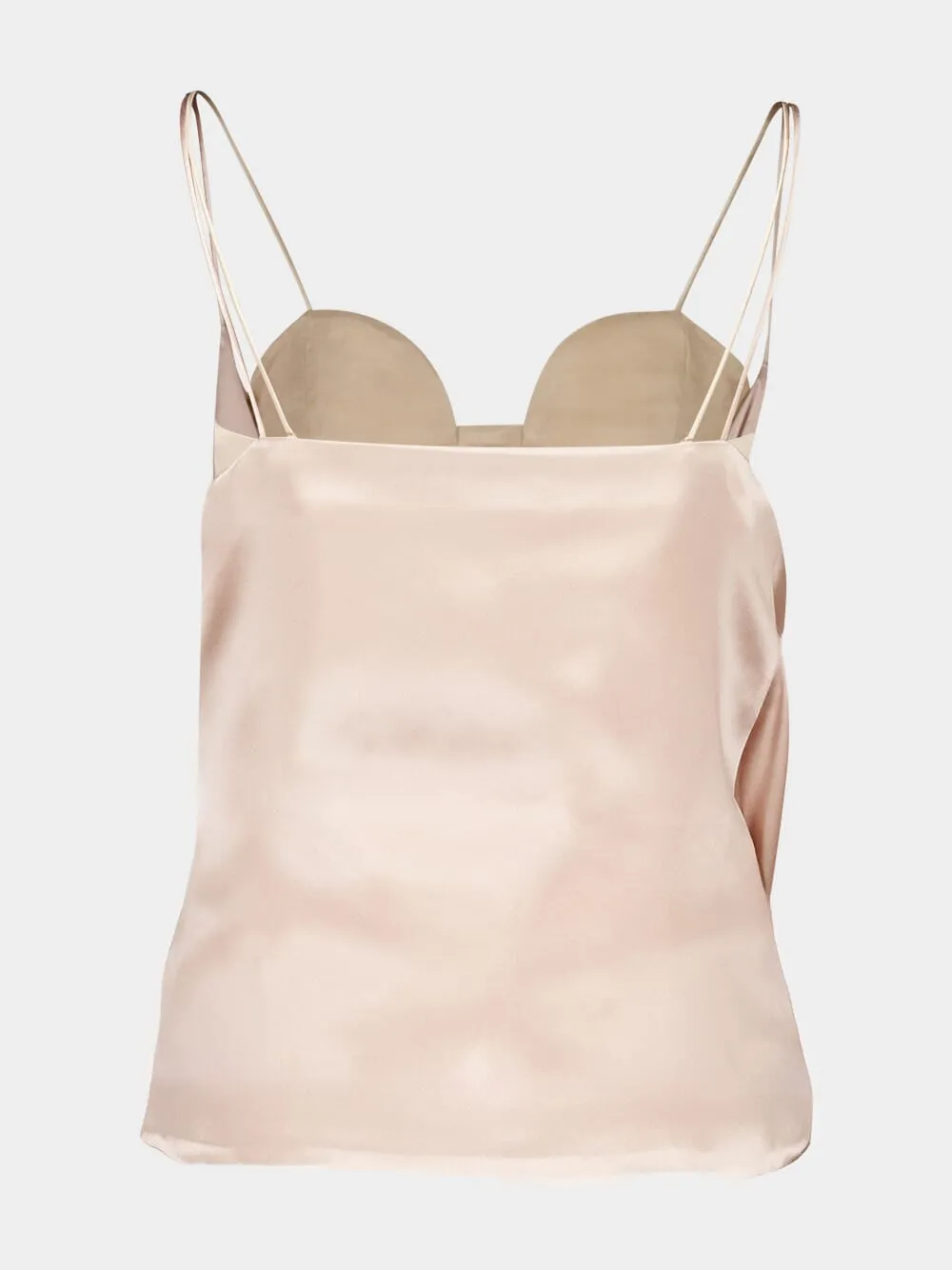 Beige Draped Satin Bustier Top sold by Fashion Clinic product image thumbnail 3