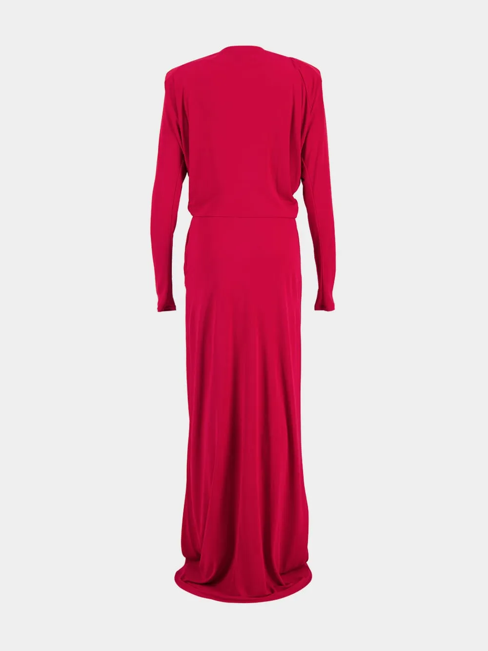 Raspberry Draped Crepe Jersey Gown sold by Fashion Clinic product image thumbnail 2