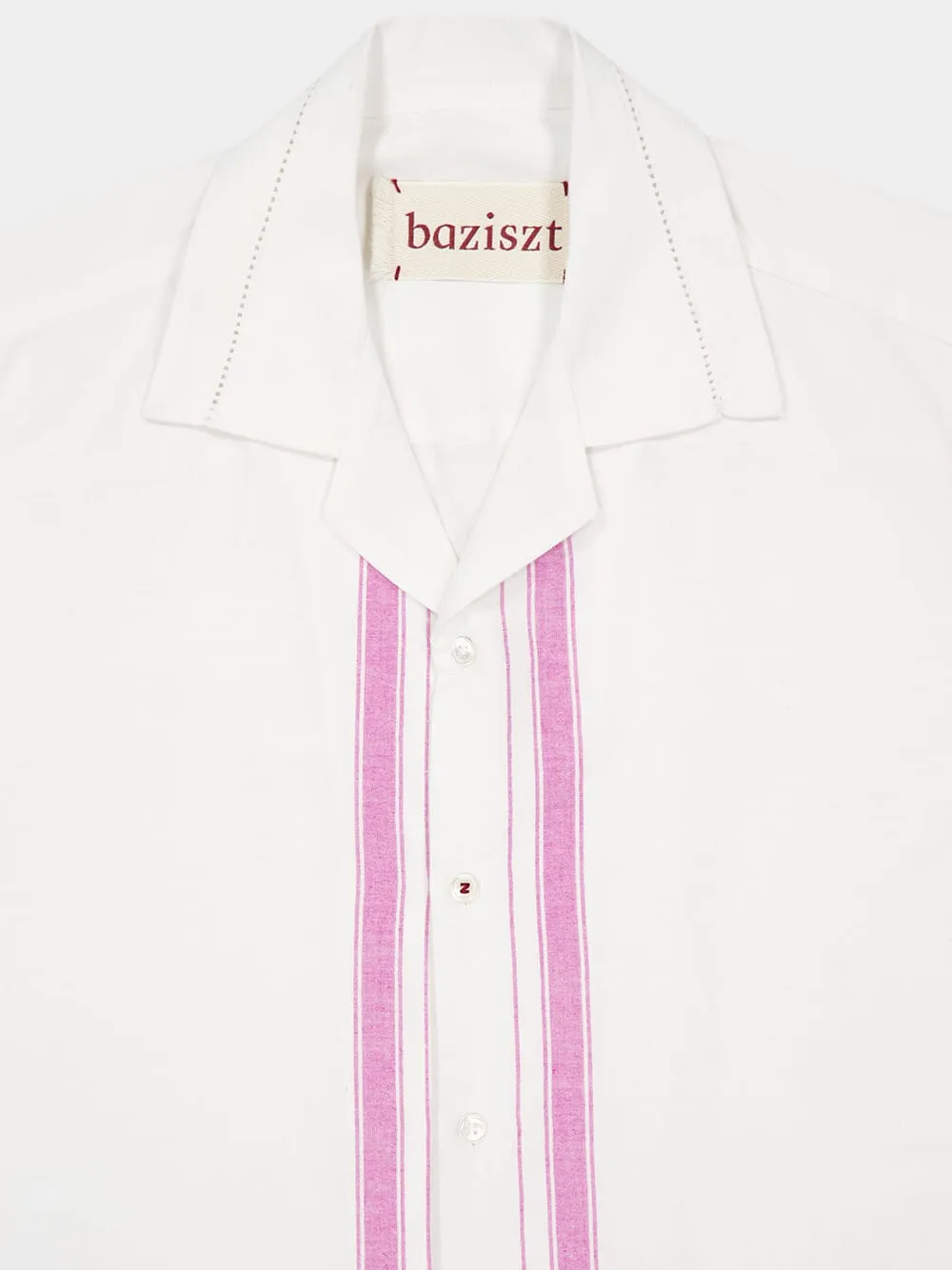 White and Pink Strike Shirt sold by Fashion Clinic product image thumbnail 3