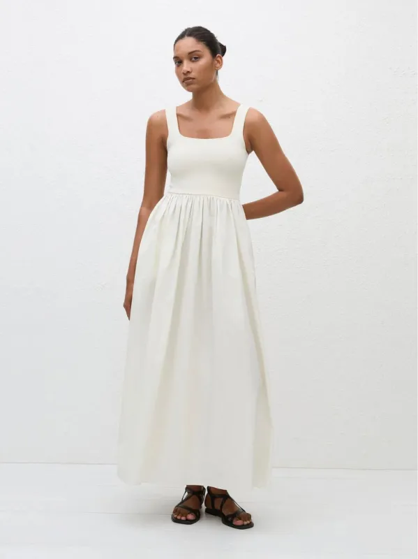 Ecru Knit and Cotton Dress sold by Fashion Clinic