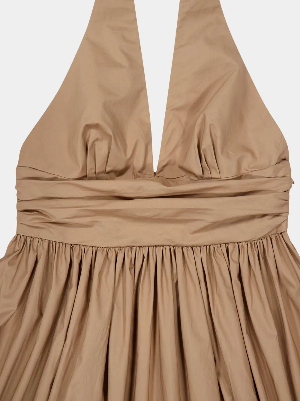 Stone Organic Cotton Plunge Halter Dress sold by Fashion Clinic product image thumbnail 5