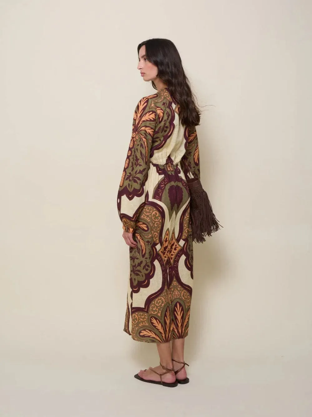 Across Paradise Linen Midi Dress sold by Fashion Clinic product image thumbnail 3