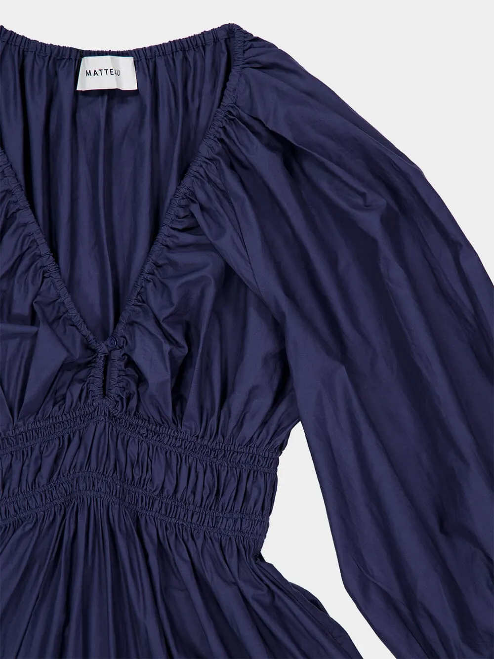 Dusk Shirred Plunge Button Dress sold by Fashion Clinic product image thumbnail 5