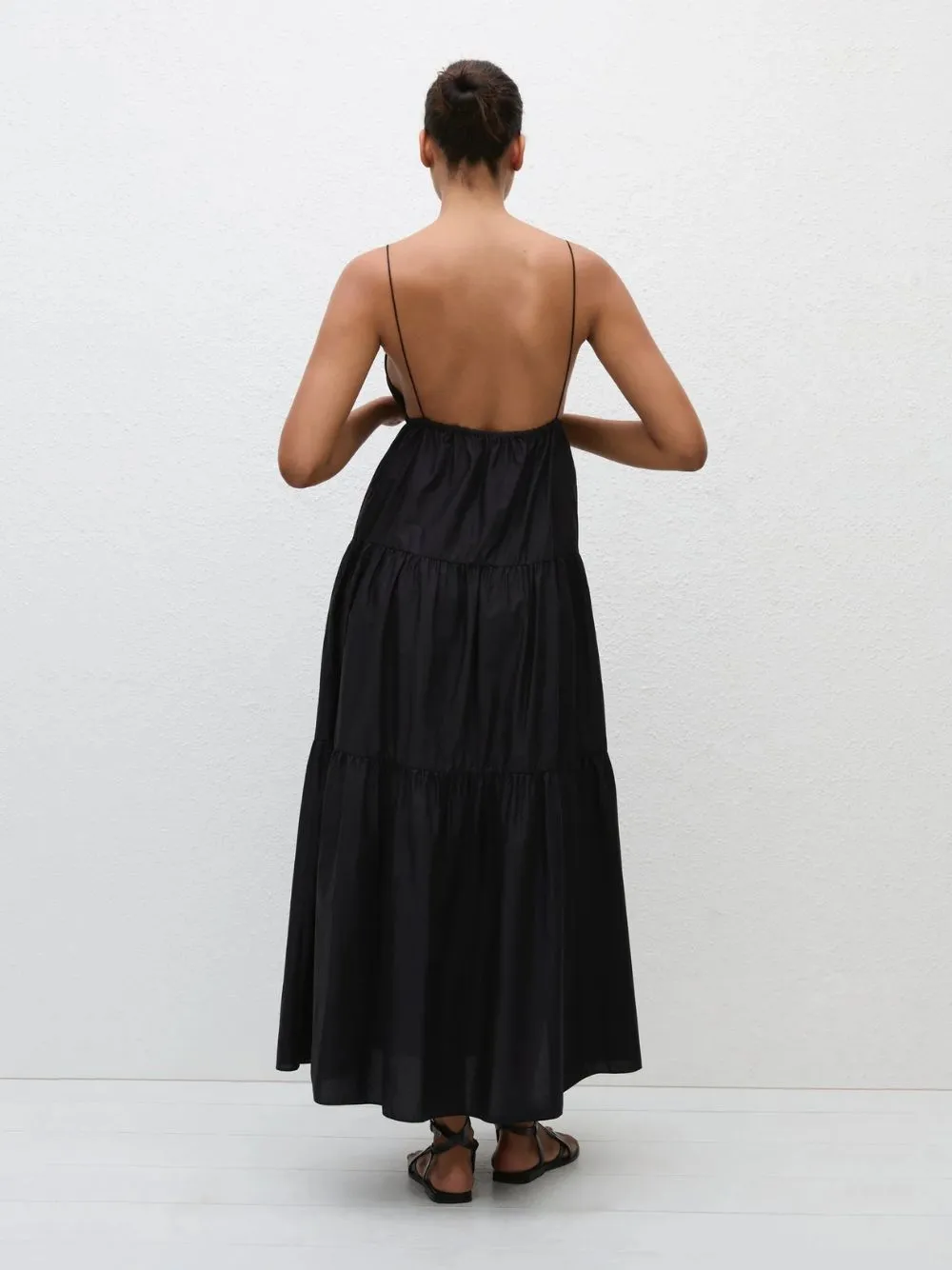 Black Triangle Tiered Sundress sold by Fashion Clinic product image thumbnail 3