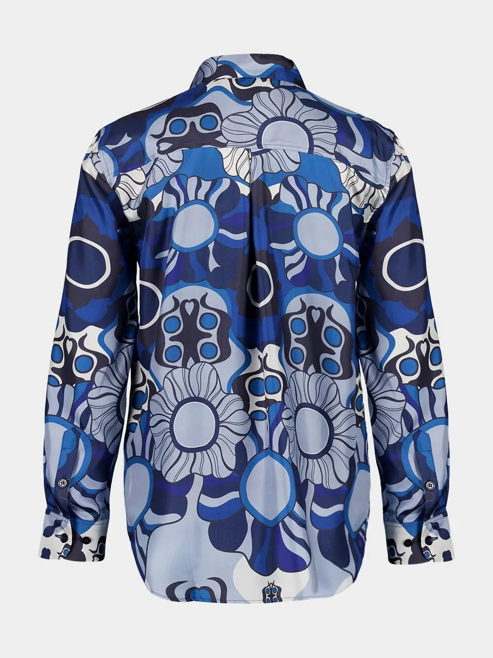Ametista Flora Mix Printed Silk Twill Shirt sold by Fashion Clinic product image thumbnail 3