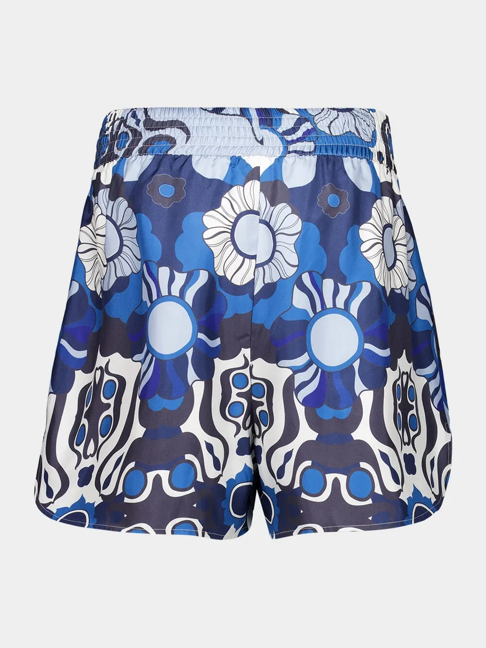 Calcita Flora Mix Printed Silk Twill Shorts sold by Fashion Clinic product image thumbnail 3