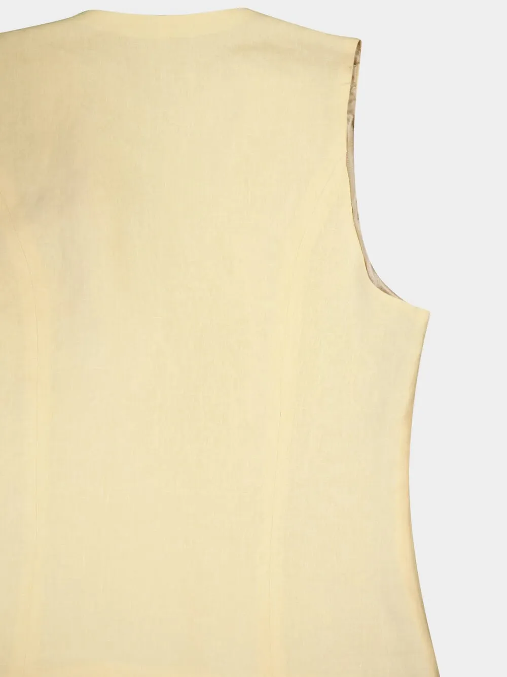 Leo Cream Linen Vest sold by Fashion Clinic product image thumbnail 5