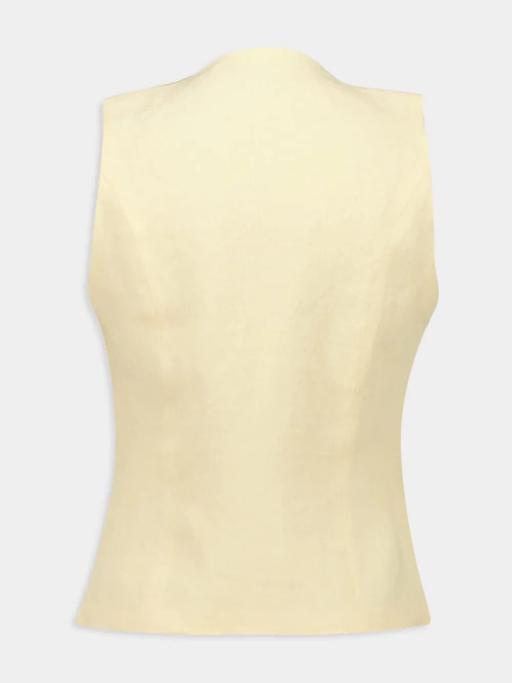 Leo Cream Linen Vest sold by Fashion Clinic product image thumbnail 3