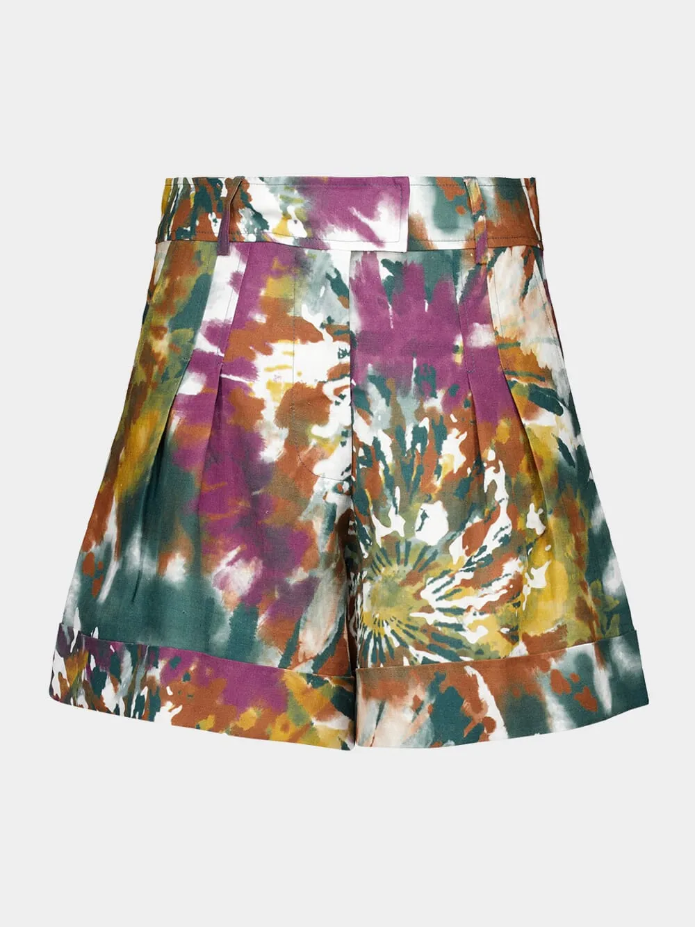 Virgo Ocotillo Printed Linen Wide-Leg Shorts sold by Fashion Clinic
