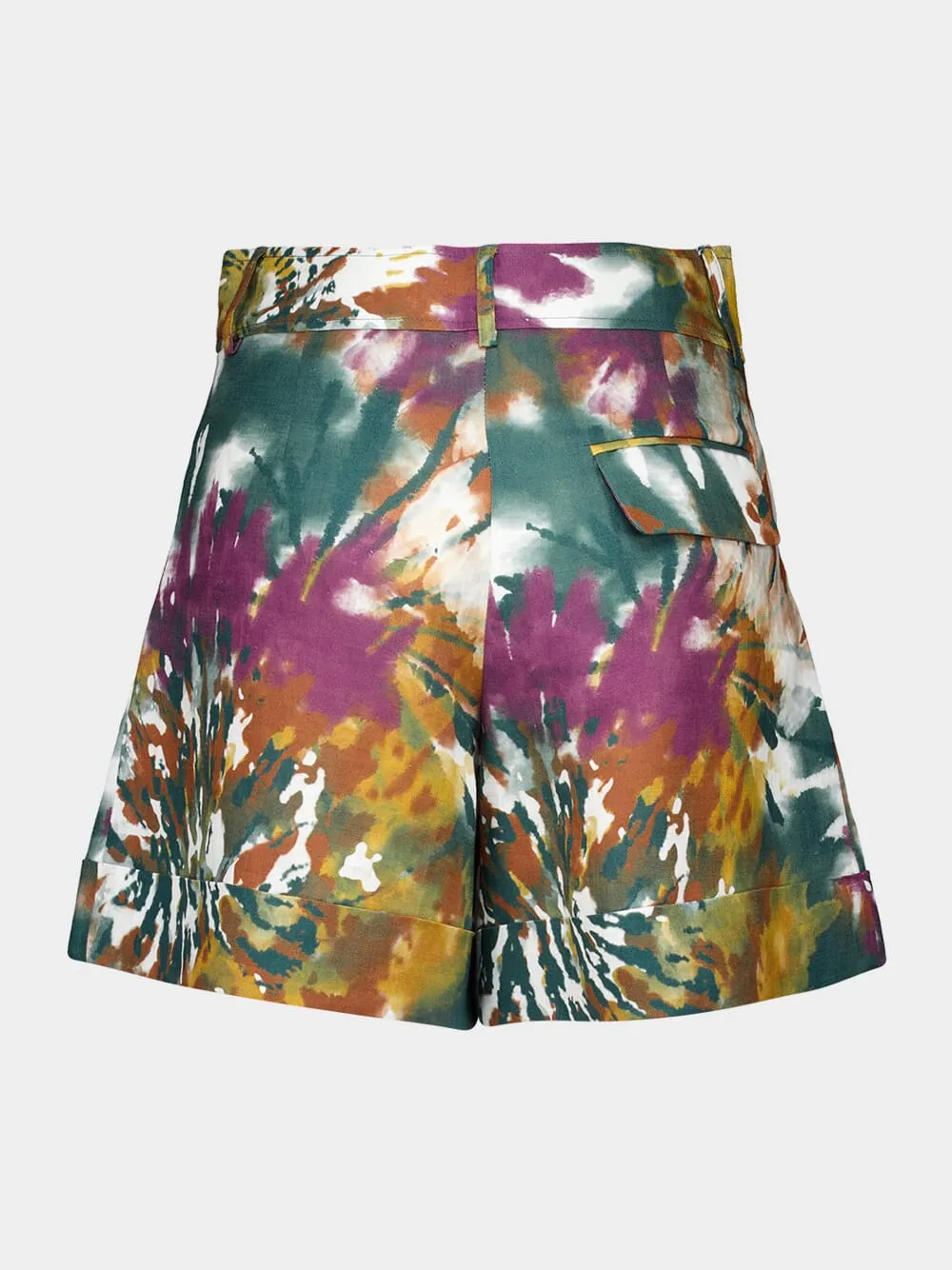 Virgo Ocotillo Printed Linen Wide-Leg Shorts sold by Fashion Clinic product image thumbnail 3
