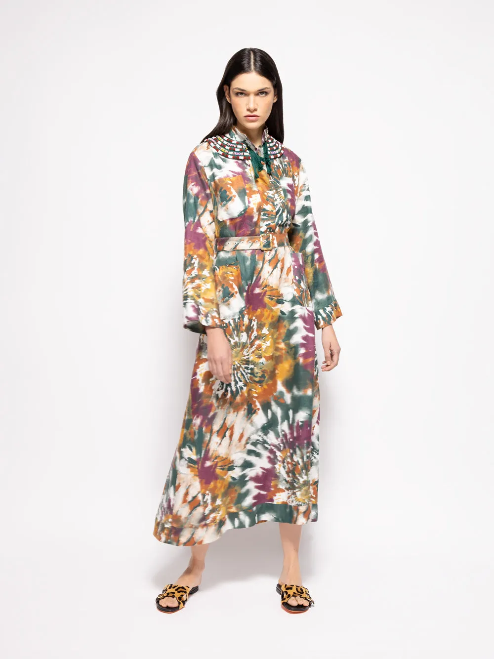 Vera Ocotillo Print Linen Dress sold by Fashion Clinic product image thumbnail 3