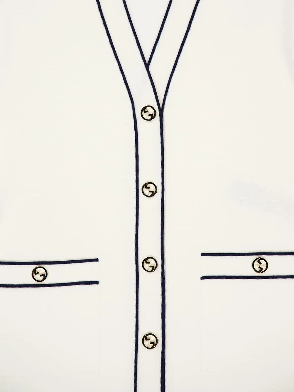 White Fine Wool Cardigan sold by Fashion Clinic product image thumbnail 3