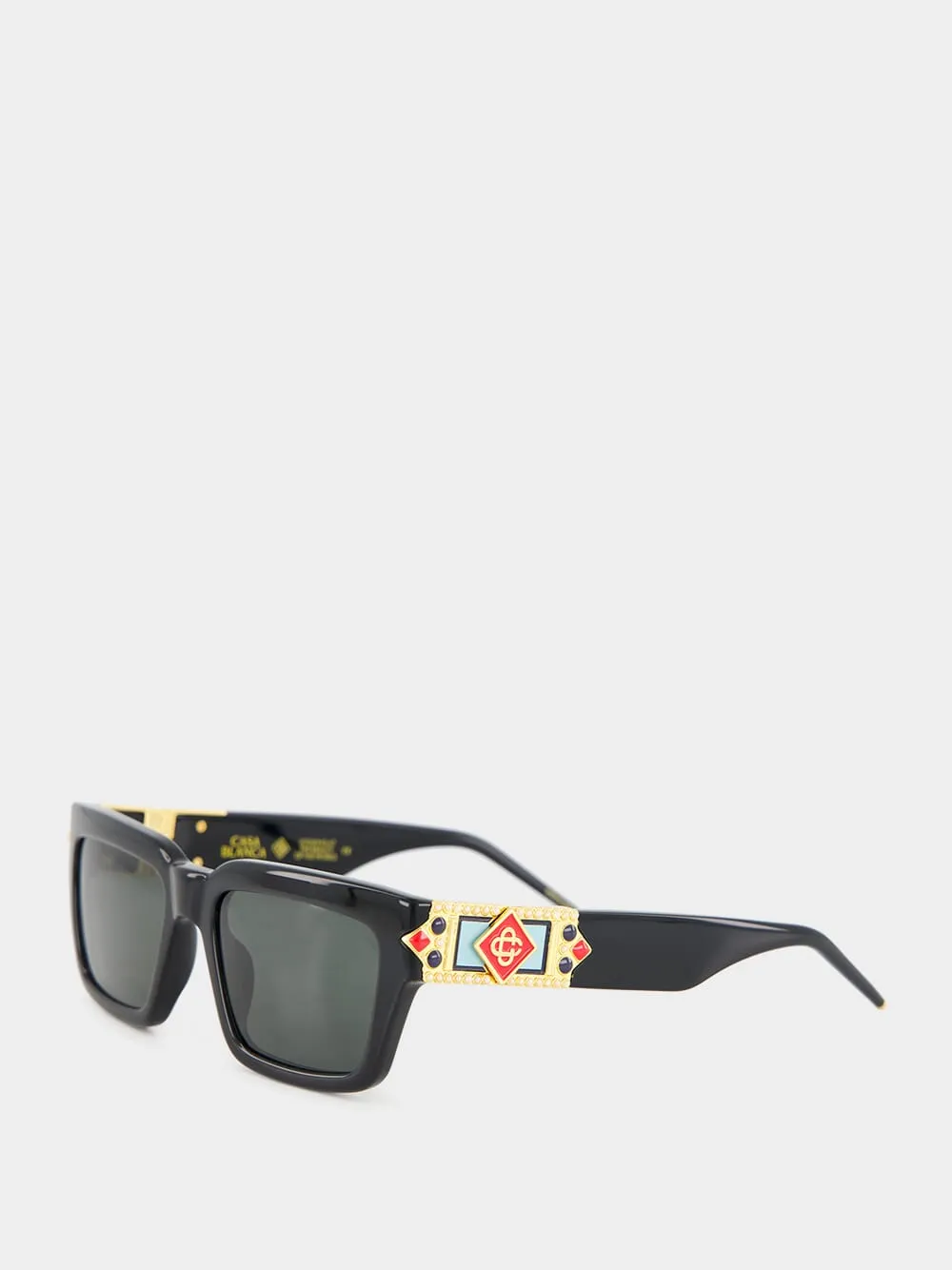 Black Gold-Plated Monogram Sunglasses sold by Fashion Clinic product image thumbnail 3