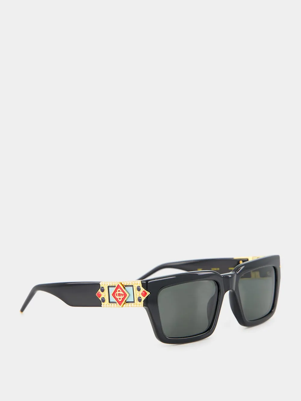 Black Gold-Plated Monogram Sunglasses sold by Fashion Clinic product image thumbnail 2
