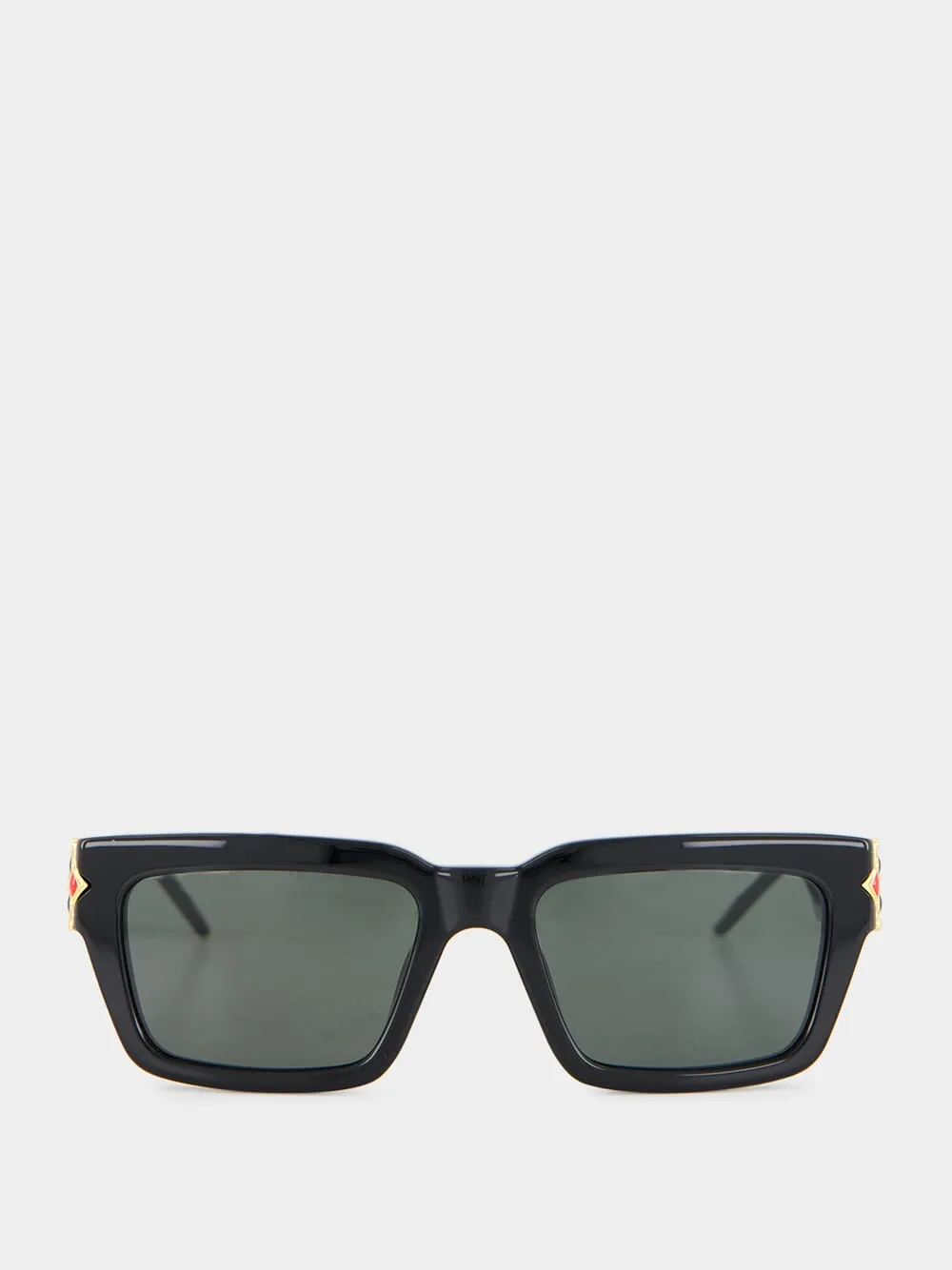 Black Gold-Plated Monogram Sunglasses sold by Fashion Clinic