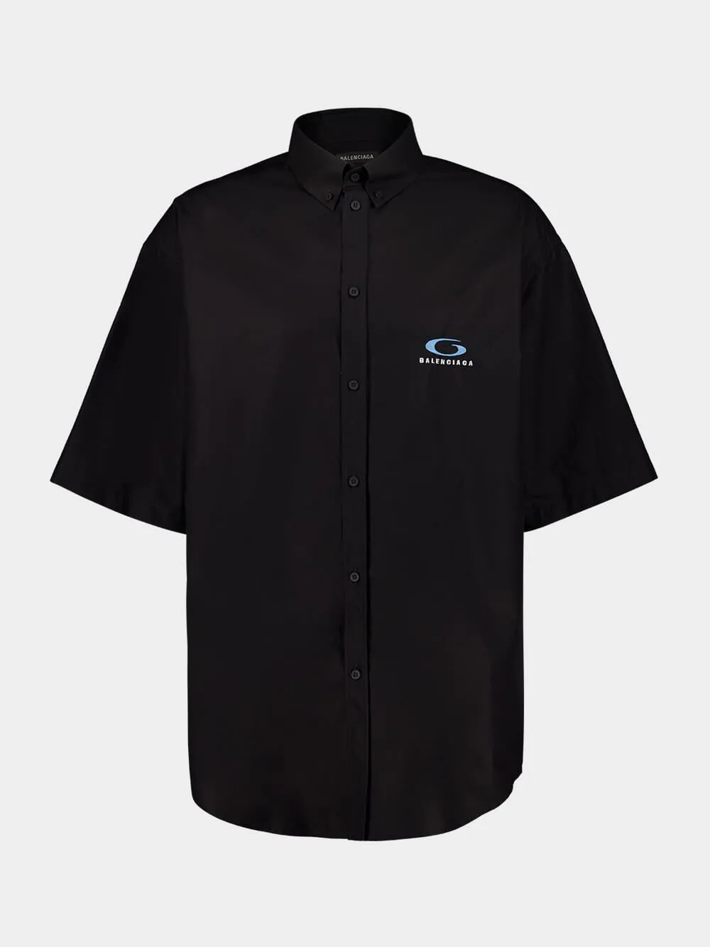 Black Logo-Embroidered Shirt sold by Fashion Clinic