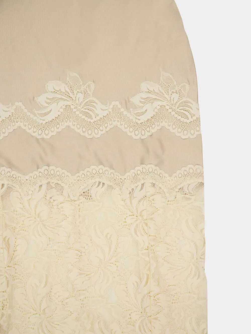 Ivory Lace and Jersey Long Dress sold by Fashion Clinic product image thumbnail 5