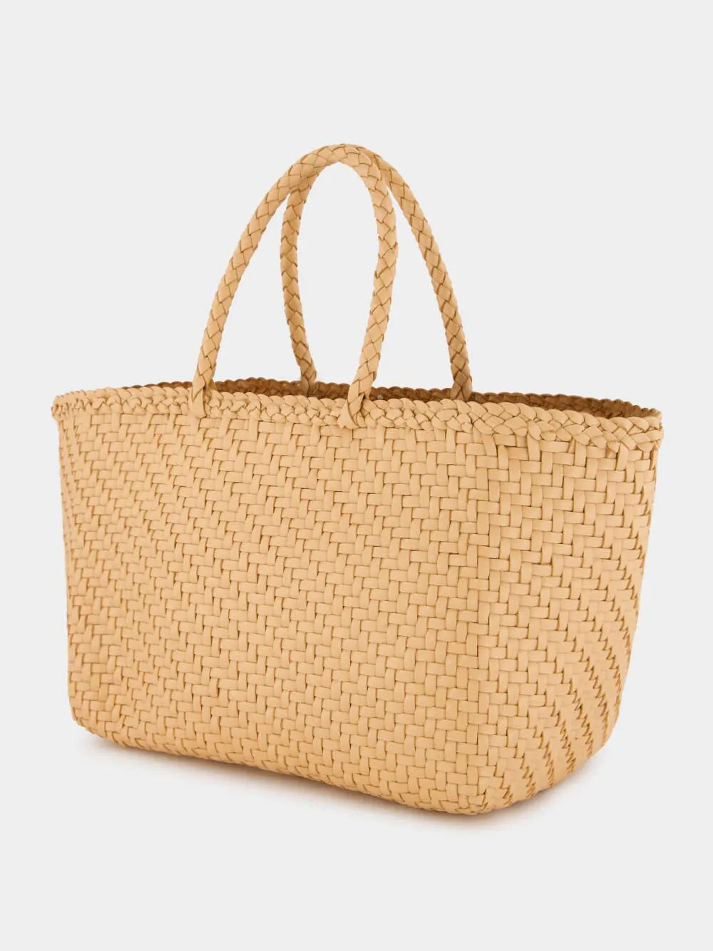 Handwoven Natural Leather Basket Bag sold by Fashion Clinic product image thumbnail 4