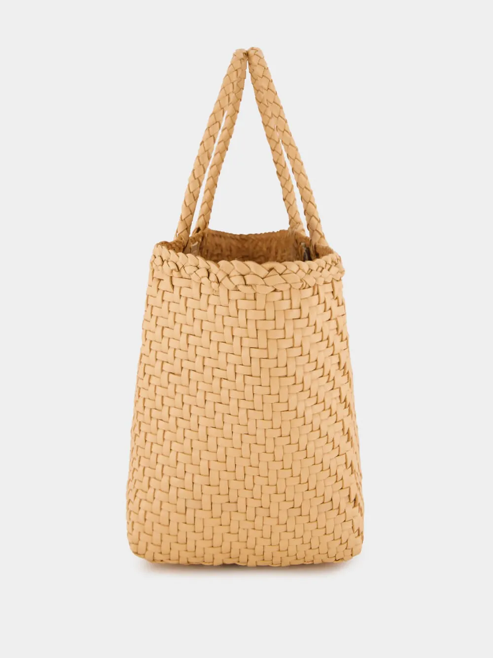 Handwoven Natural Leather Basket Bag sold by Fashion Clinic product image thumbnail 3