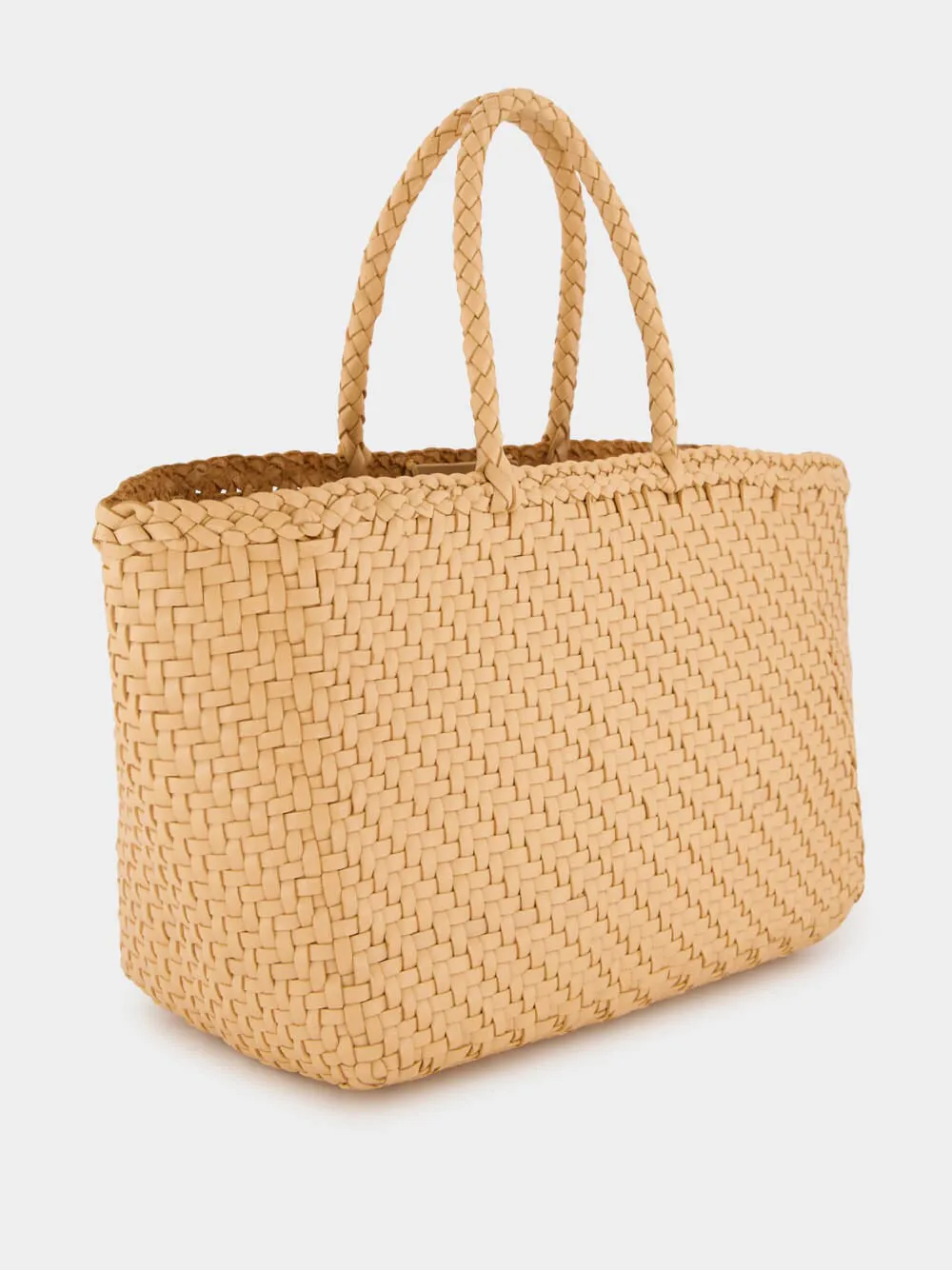 Handwoven Natural Leather Basket Bag sold by Fashion Clinic product image thumbnail 2