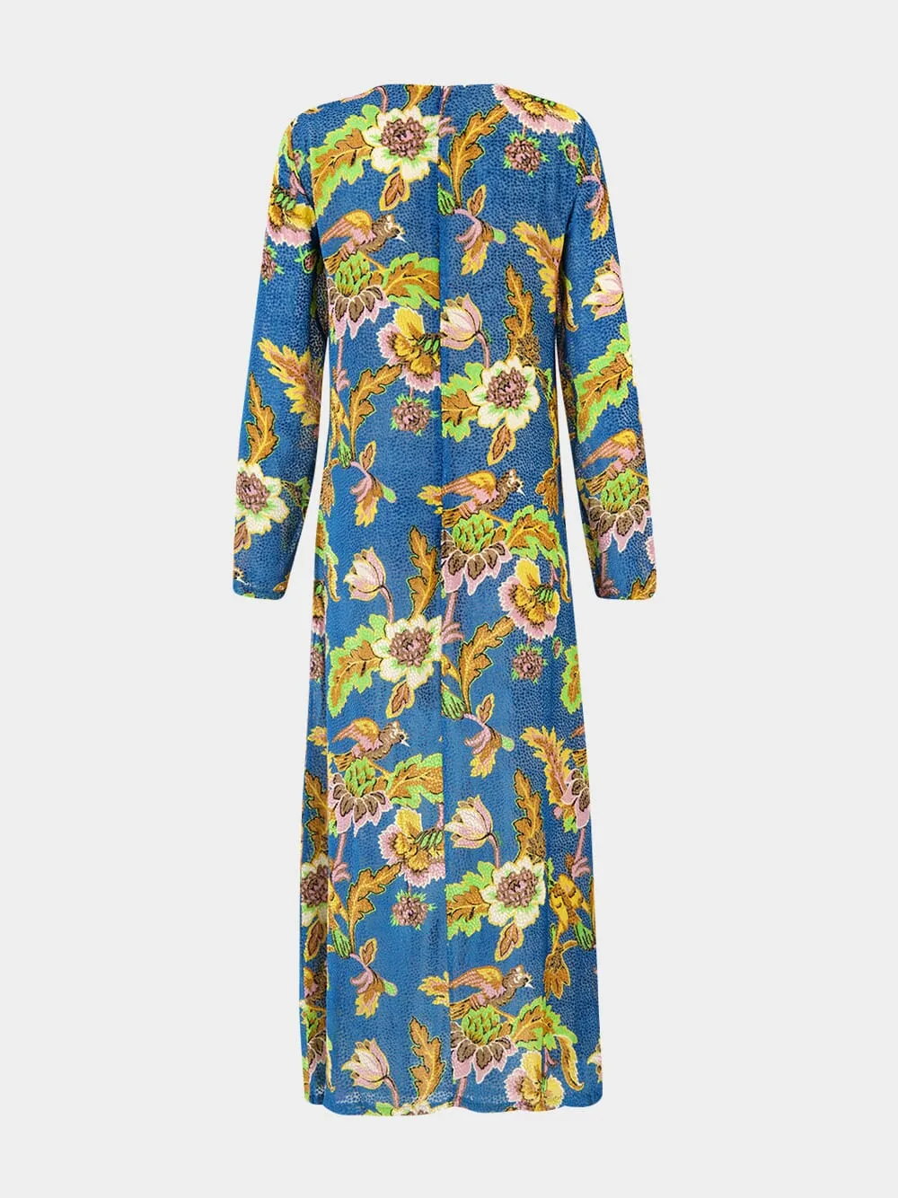 Blue Floral Swing Maxi Dress sold by Fashion Clinic product image thumbnail 2