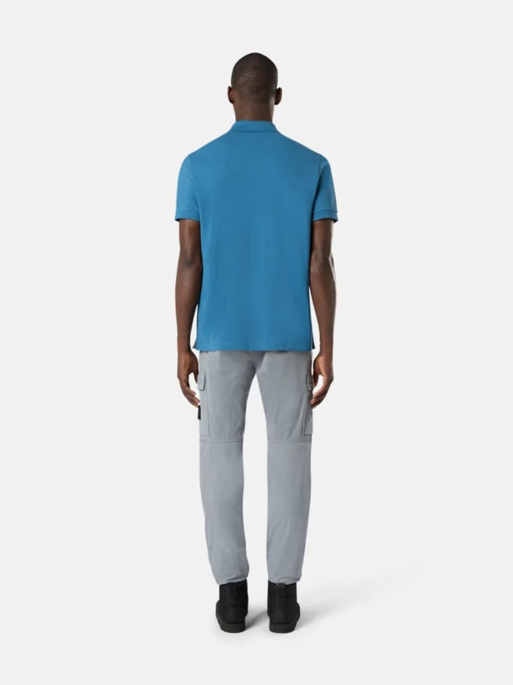 Avio Blue Slim Fit Short Sleeve Polo Shirt sold by Fashion Clinic product image thumbnail 4