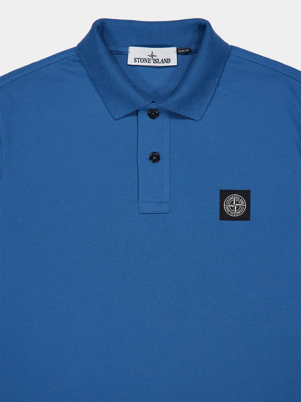 Avio Blue Slim Fit Short Sleeve Polo Shirt sold by Fashion Clinic product image thumbnail 5