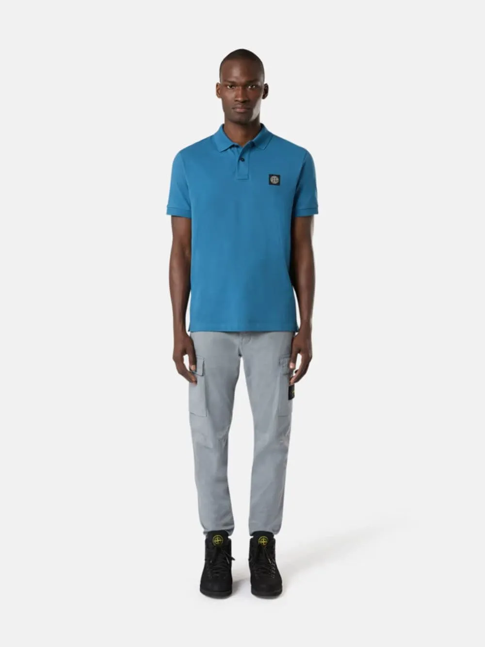 Avio Blue Slim Fit Short Sleeve Polo Shirt sold by Fashion Clinic product image thumbnail 2