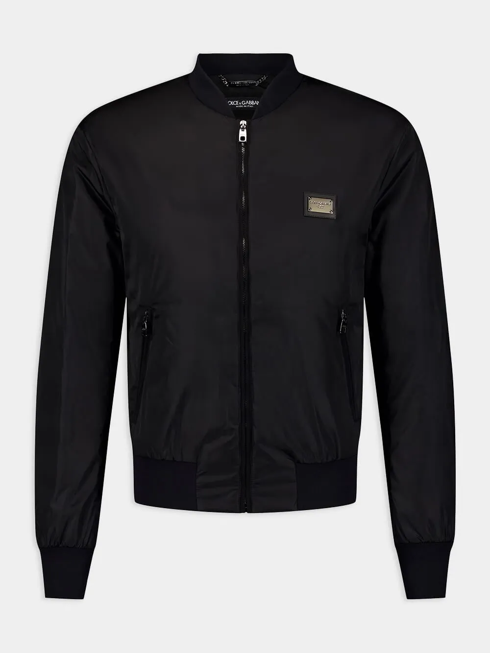 Logo Plaque Bomber Jacket sold by Fashion Clinic