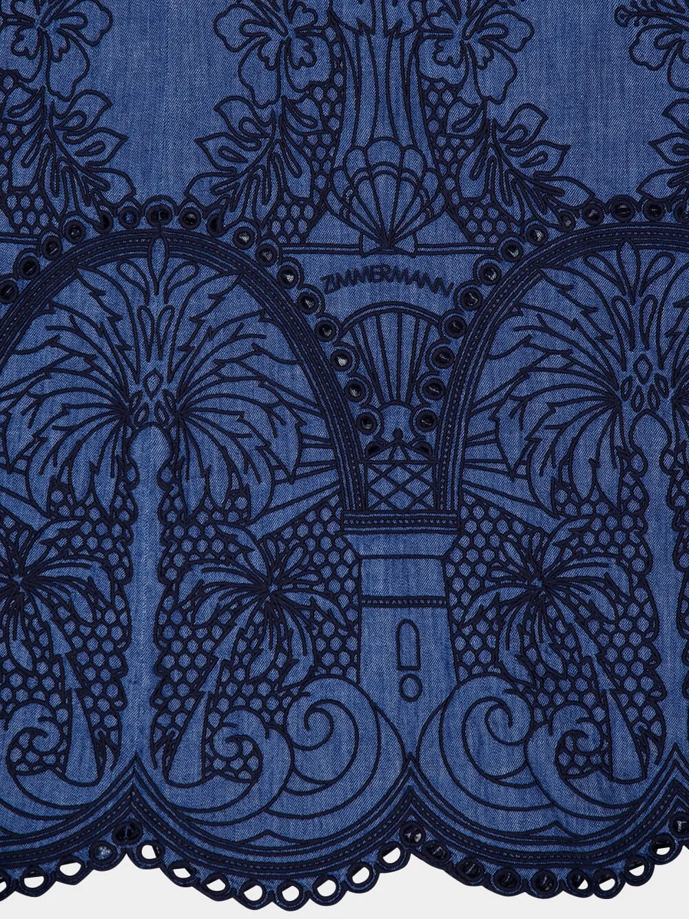 Railway Blue Coco Embroidered Denim Midi Dress sold by Fashion Clinic product image thumbnail 4