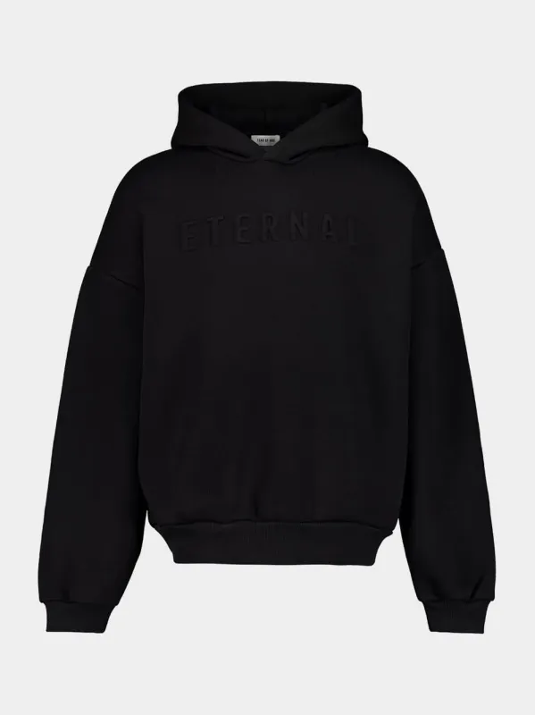 Black Eternal Embossed Sweatshirt sold by Fashion Clinic