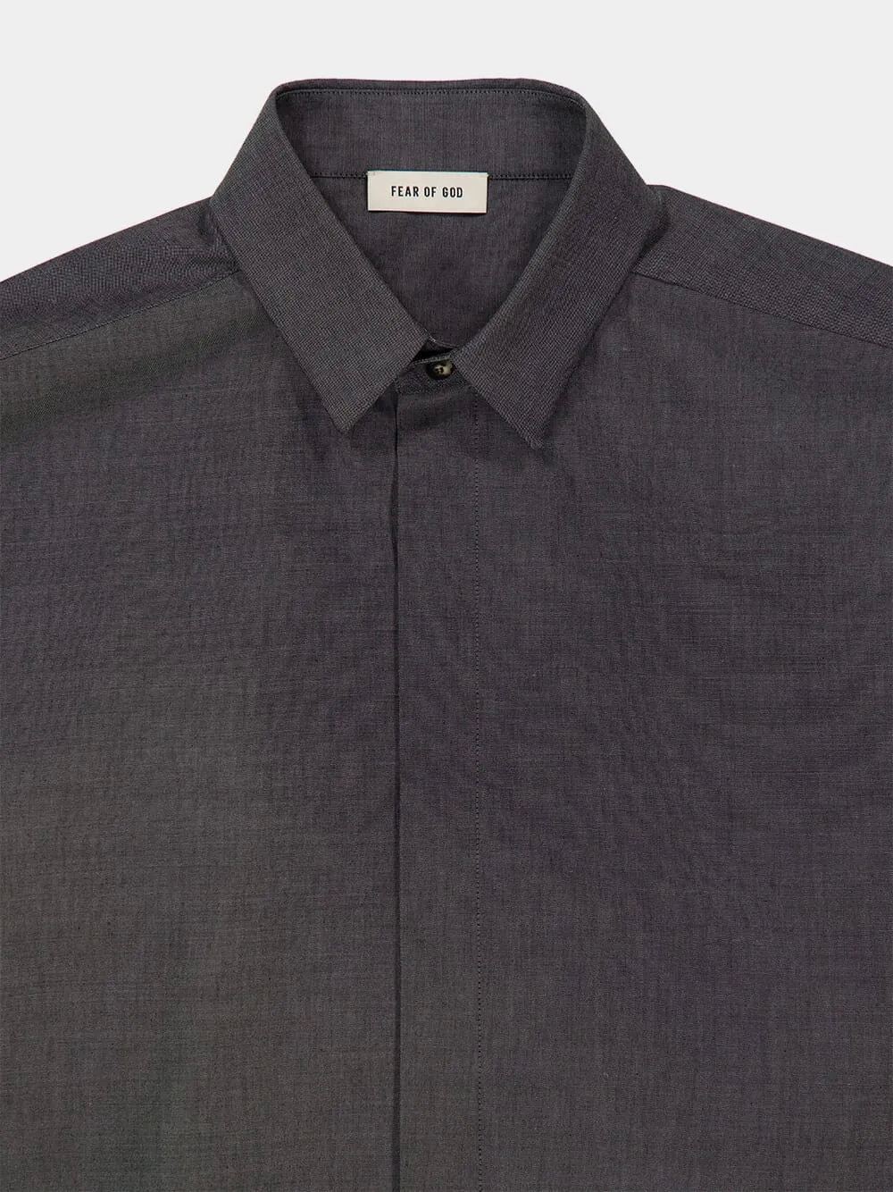 Melange Titanium Oxford Shirt sold by Fashion Clinic product image thumbnail 3