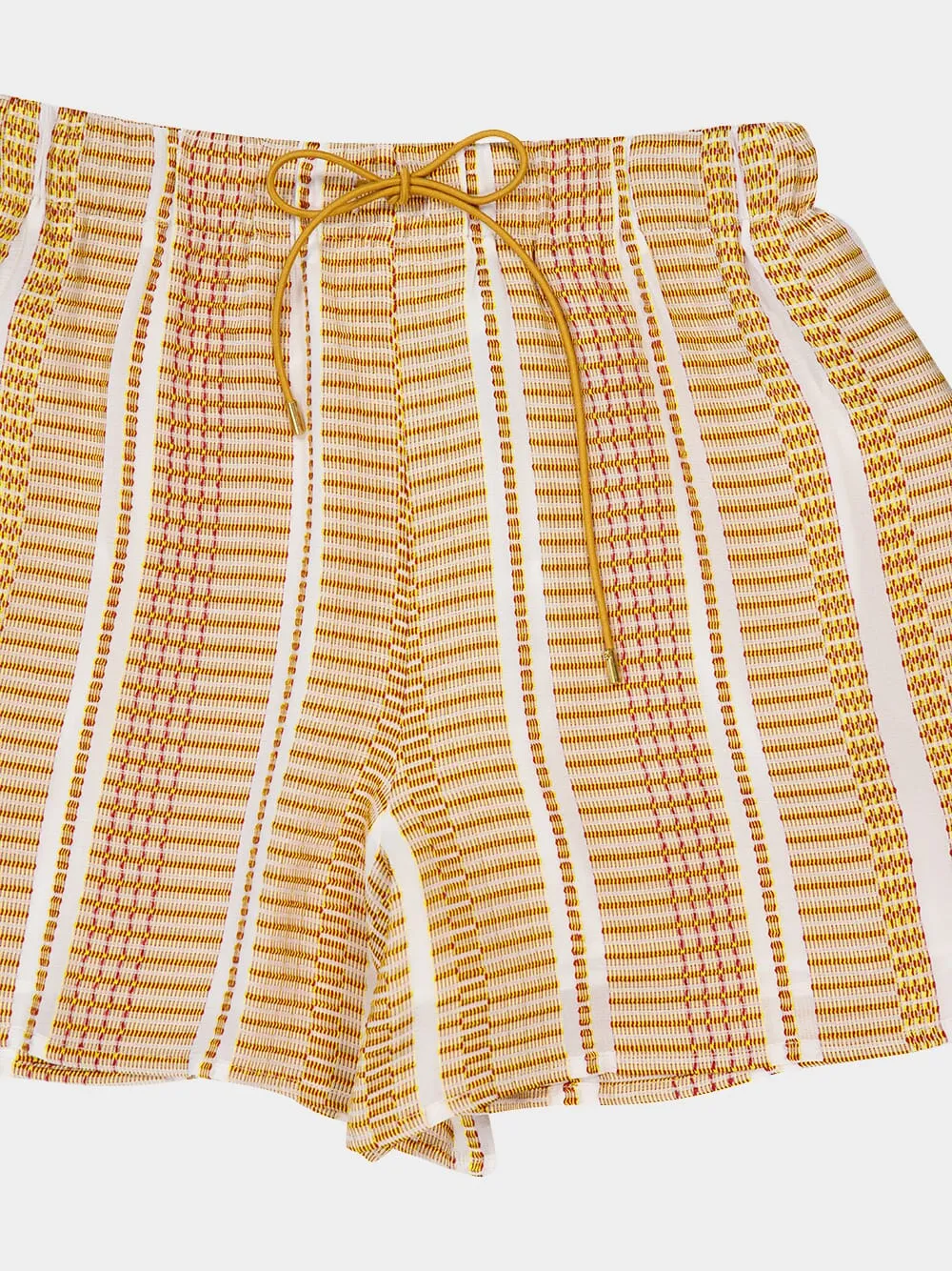 Ivory Sun Textured Silk Paxi Shorts sold by Fashion Clinic product image thumbnail 3