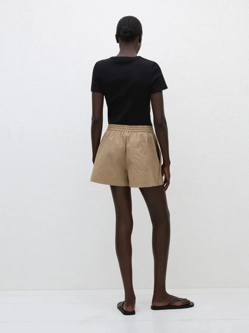 Stone Beige Relaxed Shorts sold by Fashion Clinic product image thumbnail 3