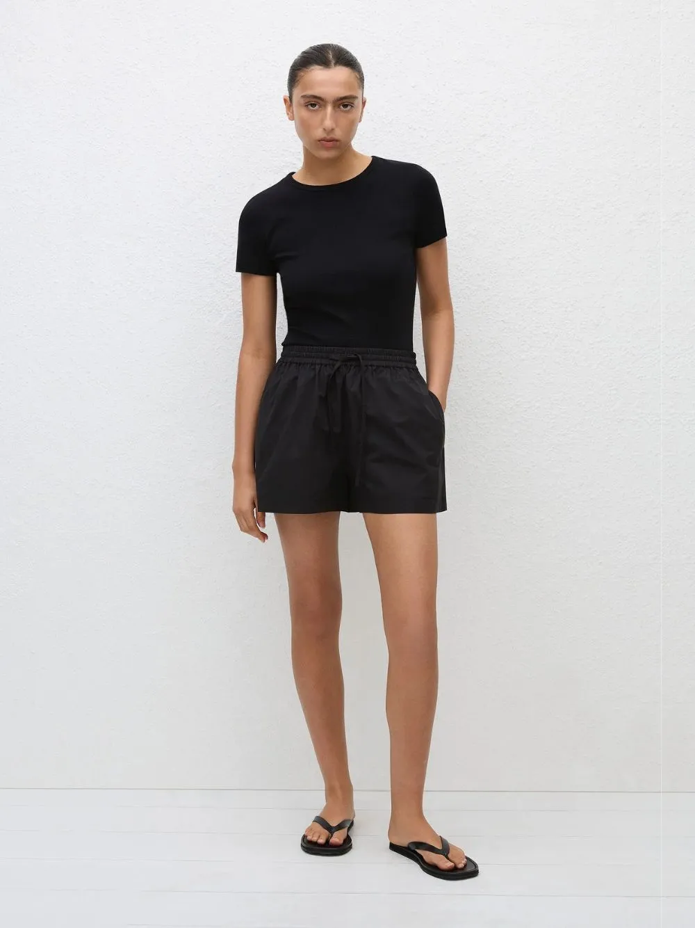 Black Relaxed Shorts sold by Fashion Clinic product image thumbnail 2
