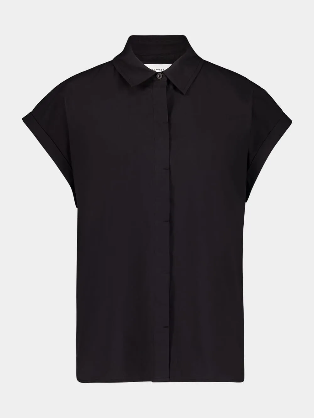 Black Relaxed Sleeveless Shirt sold by Fashion Clinic