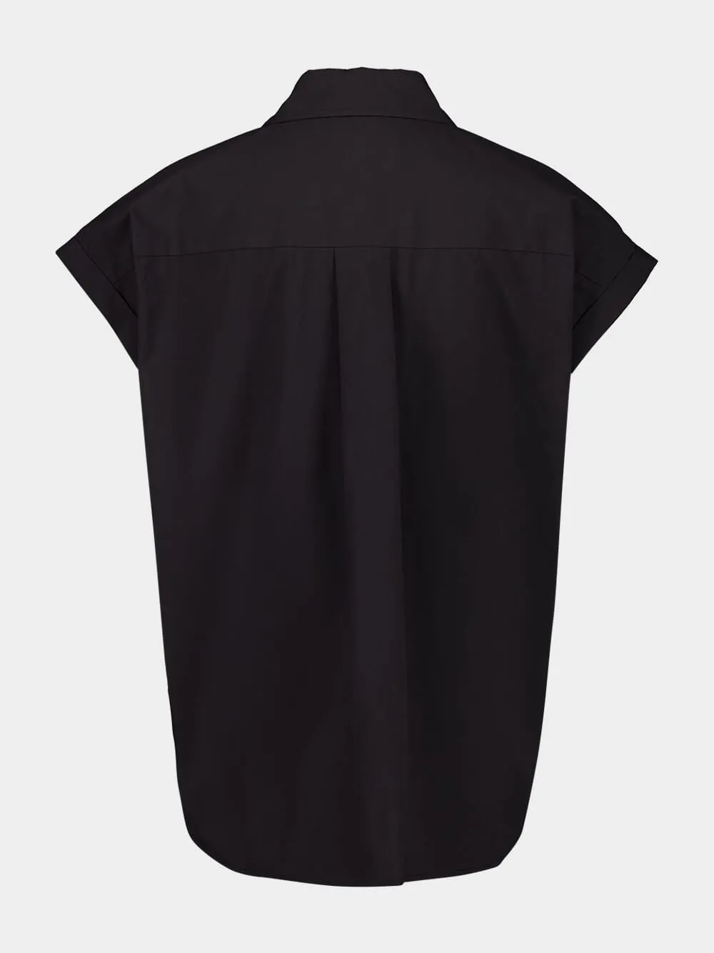 Black Relaxed Sleeveless Shirt sold by Fashion Clinic product image thumbnail 3