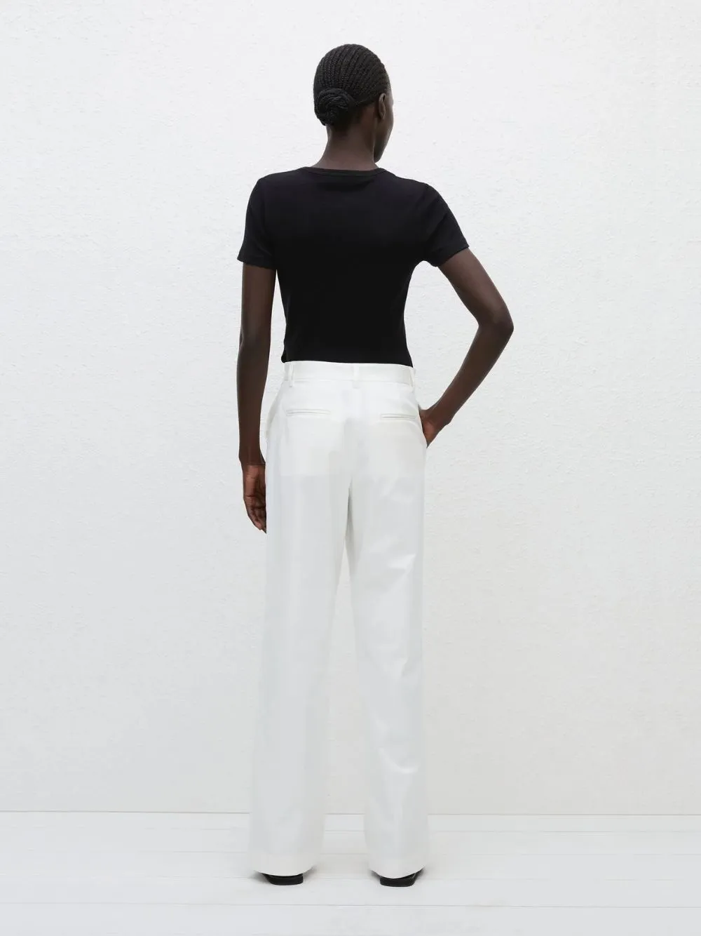Chalk Straight Twill Trouser sold by Fashion Clinic product image thumbnail 3