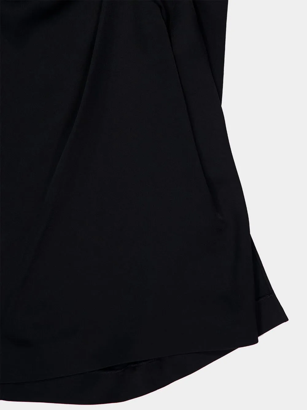 Black Gathered Satin Midi Skirt sold by Fashion Clinic product image thumbnail 4