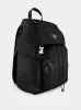 Black Re-Nylon and Saffiano Leather Backpack sold by Fashion Clinic