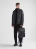 Black Re-Nylon and Saffiano Leather Backpack sold by Fashion Clinic
