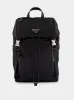 Black Re-Nylon and Saffiano Leather Backpack sold by Fashion Clinic
